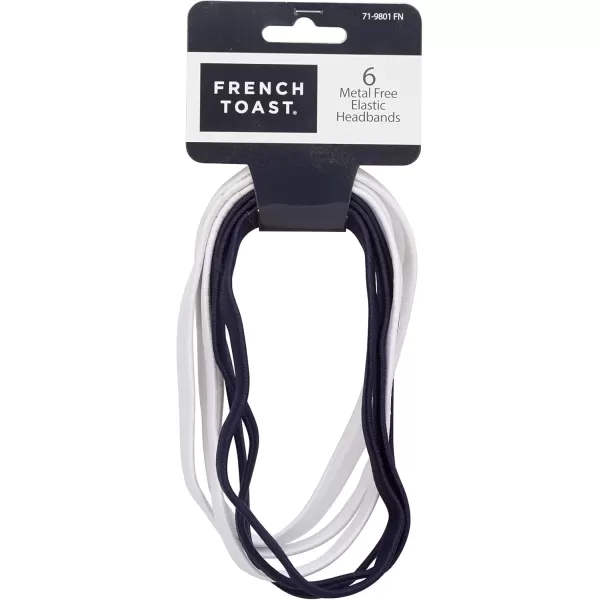 French Toast Kid's School Uniform Assorted Hair Accessories, Navy Blue &amp; White, One Size