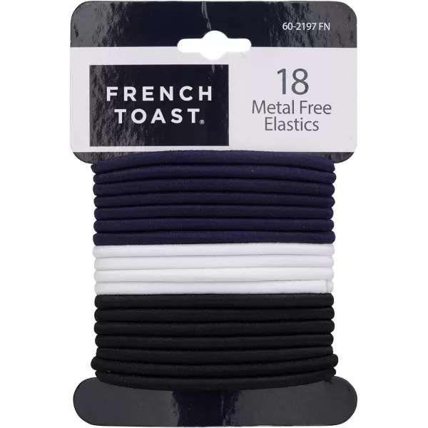 French Toast Kid's School Uniform Assorted Hair Accessories, Navy Blue &amp; White, One Size