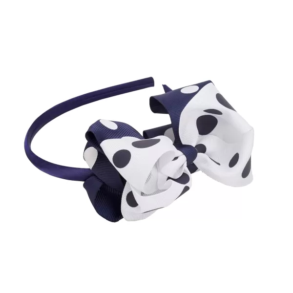 French Toast Kid's School Uniform Headbands, 4-pack, Navy Blue &amp; White, One Size