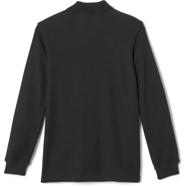 French Toast Men's Long Sleeve Cotton Blend Pique Polo Shirt