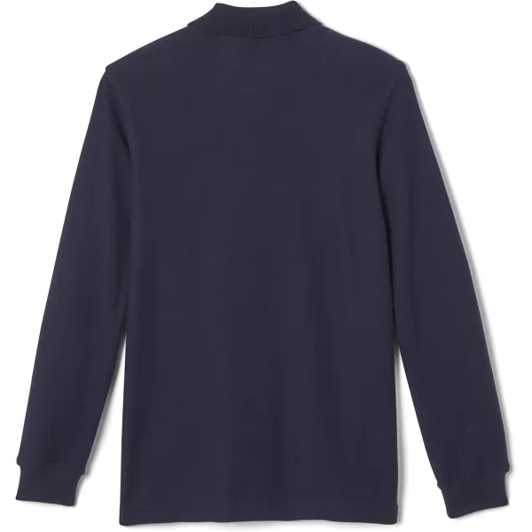 French Toast Men's Long Sleeve Cotton Blend Pique Polo Shirt