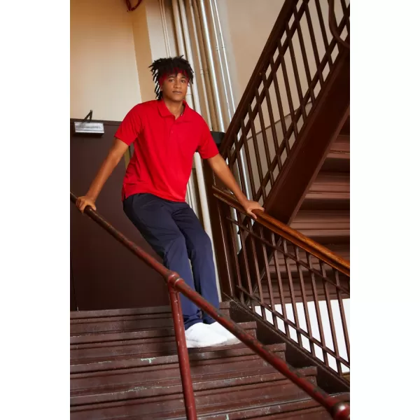 French Toast Men's Moisture Wicking Performance Sport Polo Short Sleeve Shirt