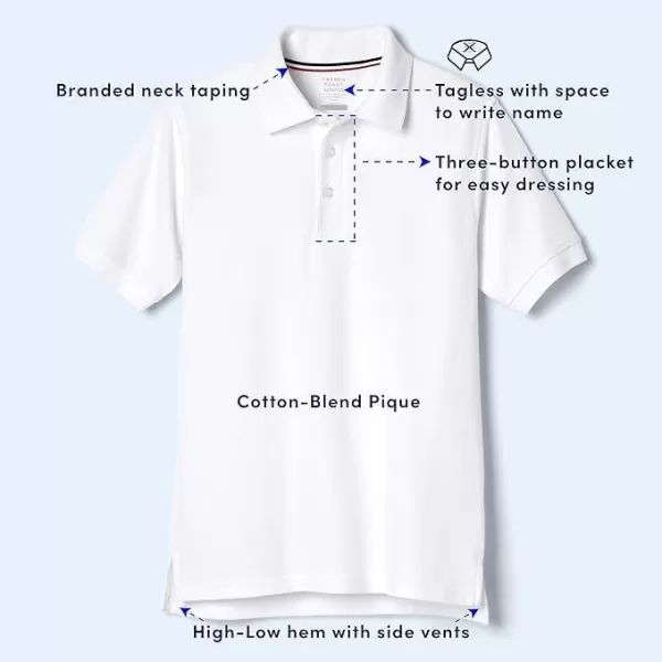 French Toast Men's Short Sleeve Pique Polo T-Shirt