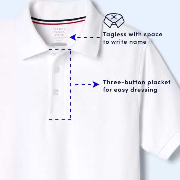 French Toast Men's Short Sleeve Pique Polo T-Shirt
