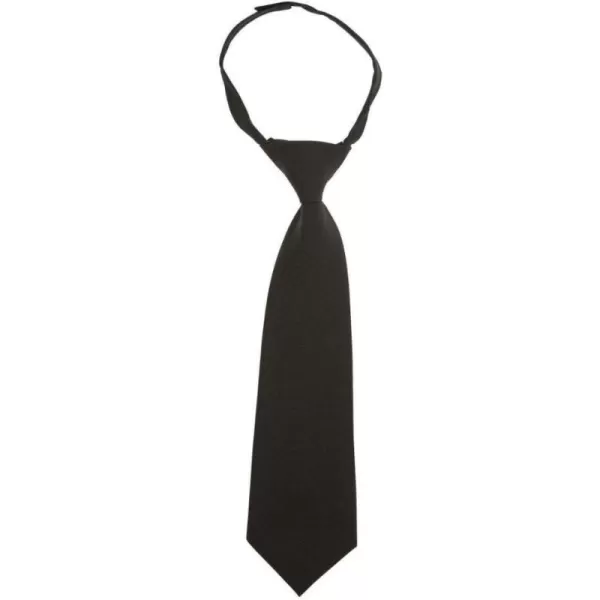 French Toast Boys' Adjustable Solid Tie Size 4-7, Black