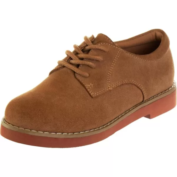 French Toast Girls Boys Dirty Buck Shoes - Kids Oxford School Uniform Loafer Saddle Church Dress Shoes Lace up Faux-Leather