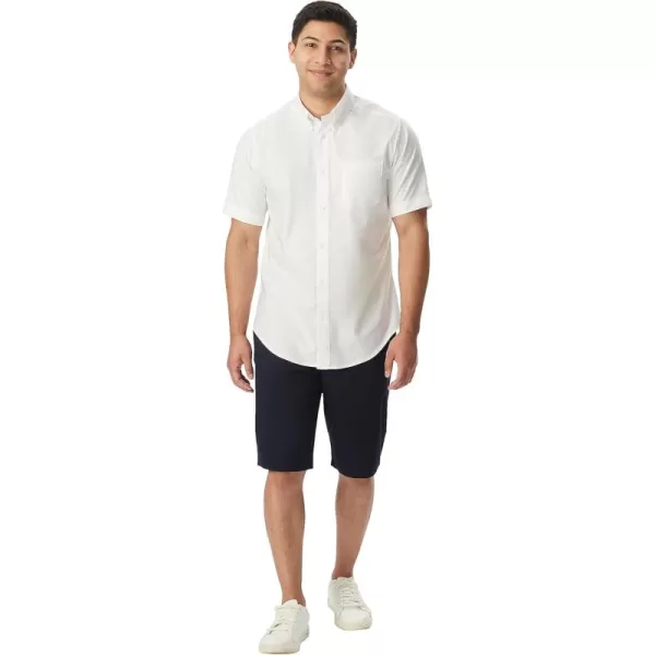 French Toast Men's Expandable Collar Short Sleeve Oxford Dress Shirt