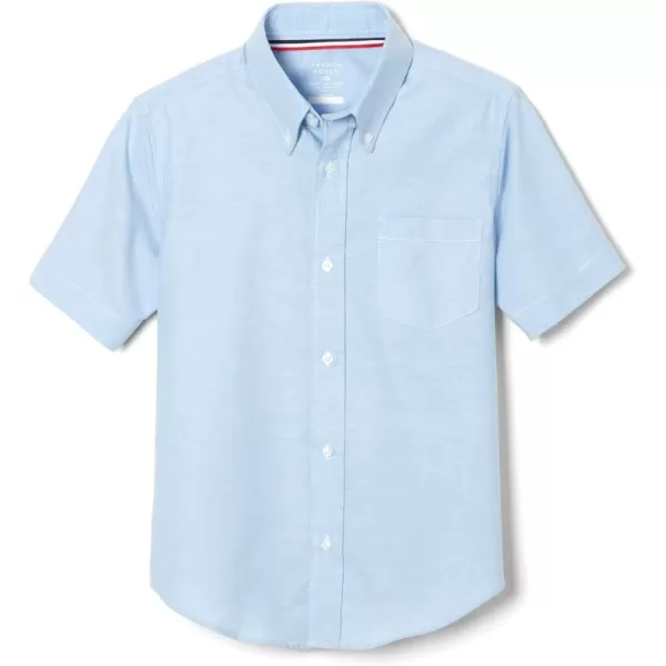 French Toast Men's Expandable Collar Short Sleeve Oxford Dress Shirt