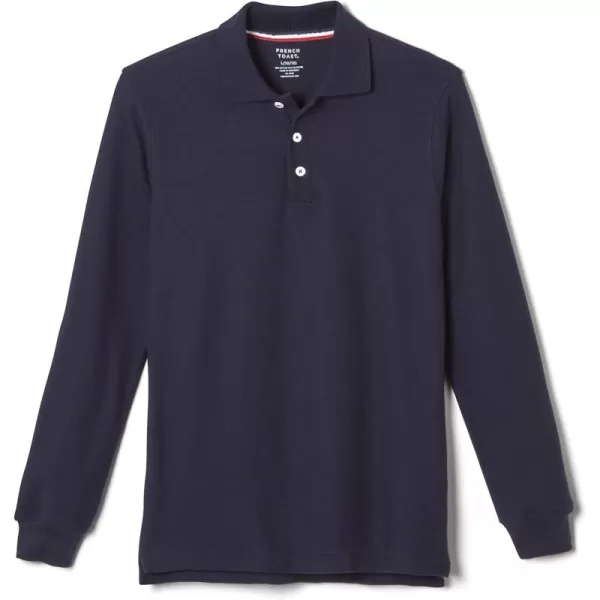 French Toast Men's Long Sleeve Cotton Blend Pique Polo Shirt