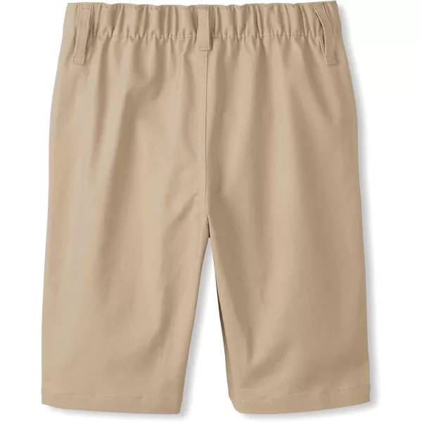 French Toast Boys' Adaptive Flat Front Shorts with Hook and Loop Closure and Elastic Waist)