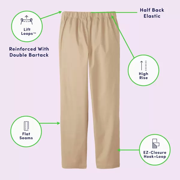 French Toast Boys' Adaptive Relaxed Fit Twill Pants with Hook and Loop Closure and Pull-Apart Leg Openings)