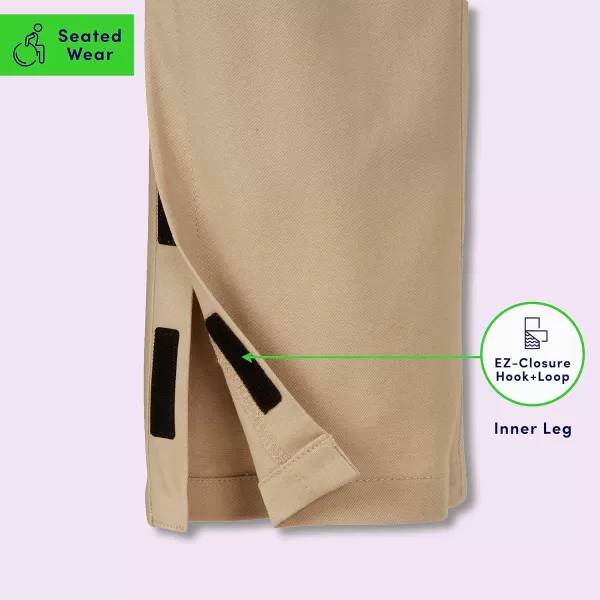 French Toast Boys' Adaptive Seated Straight Fit Stretch Twill Pant with Thigh Pocket