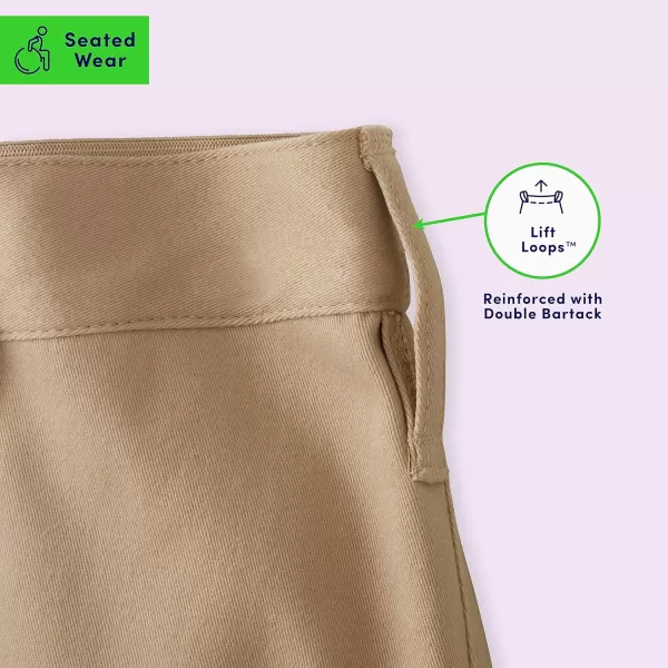 French Toast Boys' Adaptive Seated Straight Fit Stretch Twill Pant with Thigh Pocket