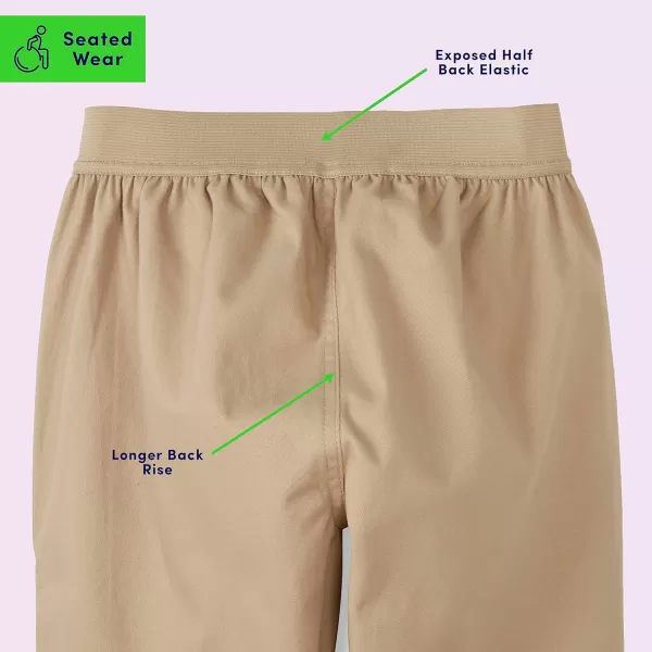 French Toast Boys' Adaptive Seated Straight Fit Stretch Twill Pant with Thigh Pocket