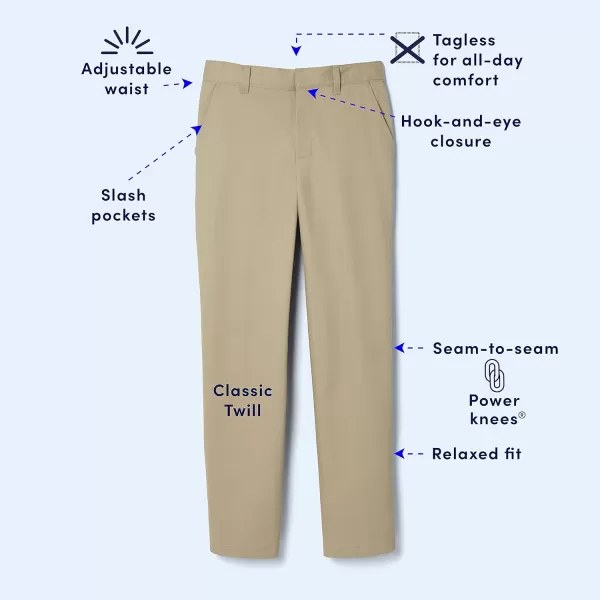 French Toast Boys' Adjustable Waist Relaxed Fit Pant 