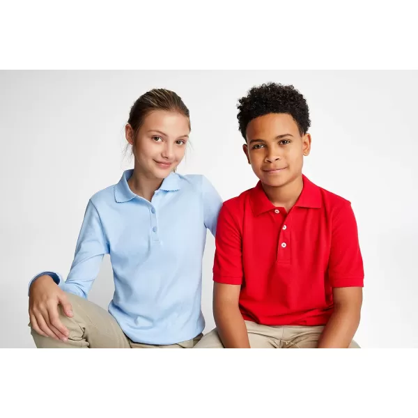 French Toast Boys' Short Sleeve Pique Polo Uniform Shirt 