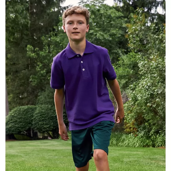 French Toast Boys' Short Sleeve Pique Polo Uniform Shirt 