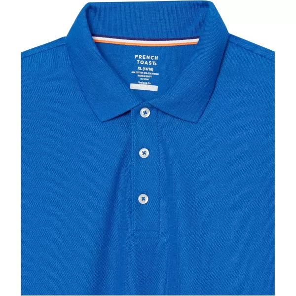 French Toast Boys' Short Sleeve Pique Polo Uniform Shirt 