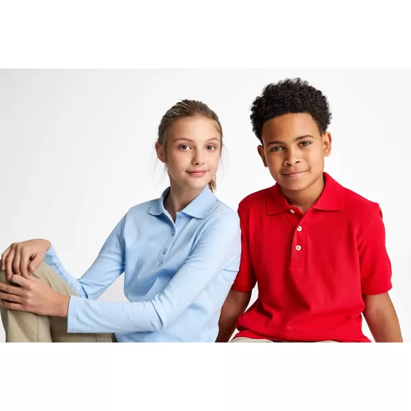 French Toast Boys' Short Sleeve Pique Polo Uniform Shirt 