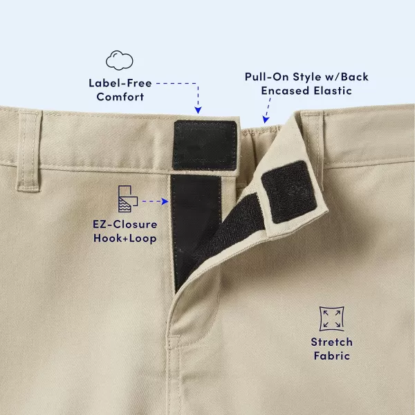French Toast Girls' Adaptive Bermuda Shorts with Hook and Loop Closure