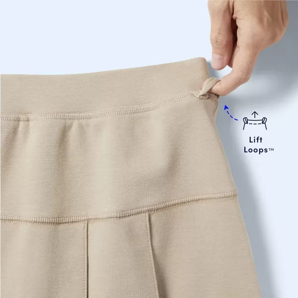 French Toast Girls' Adaptive Pleated Ponte Scooter Skirt with Pull-up Lift Loops