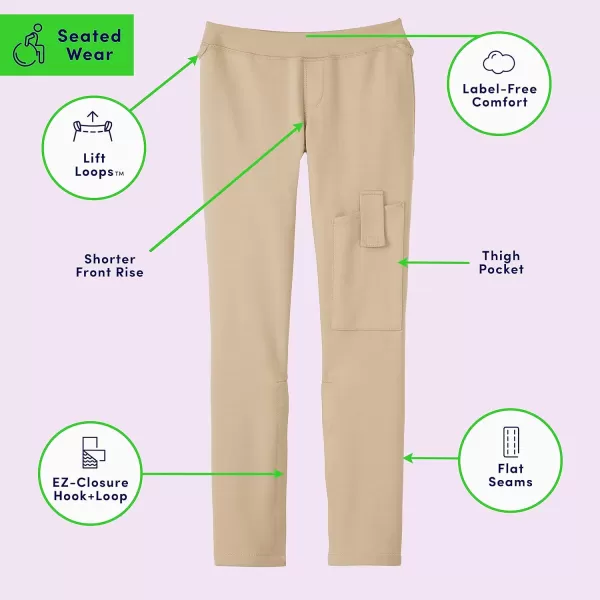 French Toast Girls' Adaptive Seated Skinny Fit Stretch Ponte Pant with Thigh Pocket