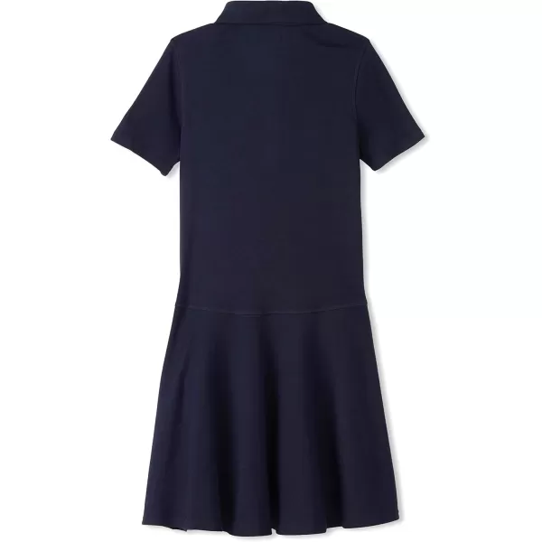 French Toast Girls' Adaptive Short Sleeve Polo Dress with Hidden Hook and Loop Placket Closure)