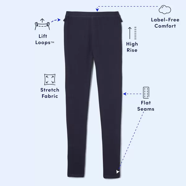 French Toast Girls' Adaptive Skinny Pant Leggings with Pull-up Lift Loops