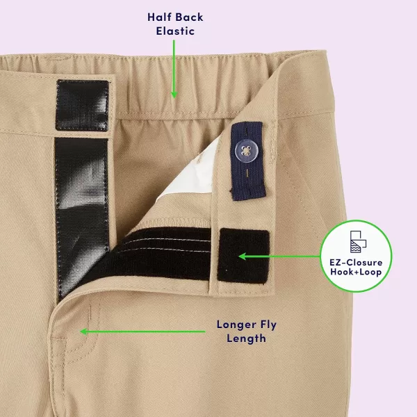 French Toast Girls' Adaptive Straight Leg Stretch Twill Pant)