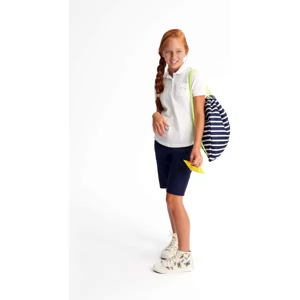 French Toast Girls' Adjustable Waist Stretch Twill Bermuda Short