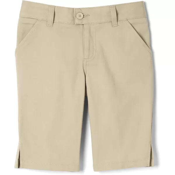French Toast Girls' Adjustable Waist Stretch Twill Bermuda Short