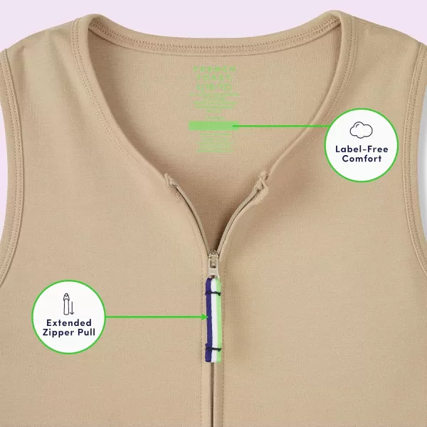 French Toast Girls' One Size Adaptive Zip Front Stretch Ponte Jumper