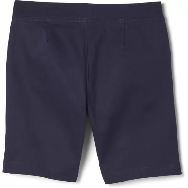 French Toast Girls Pull On Stretch Tie Front Twill Short with Knit Waistband