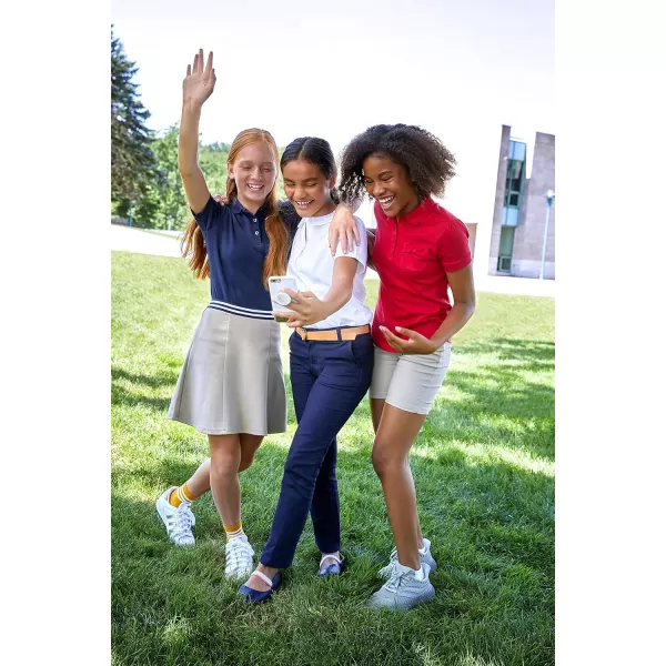 French Toast Girls Pull On Stretch Tie Front Twill Short with Knit Waistband