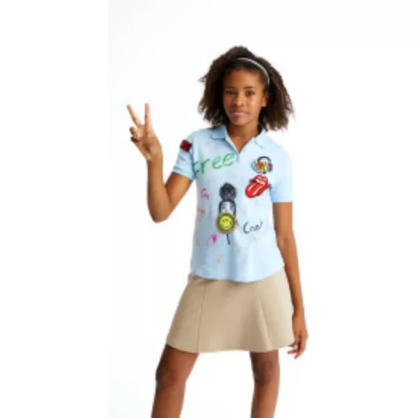 French Toast Girls' Stretch Contrast Waistband Scooter