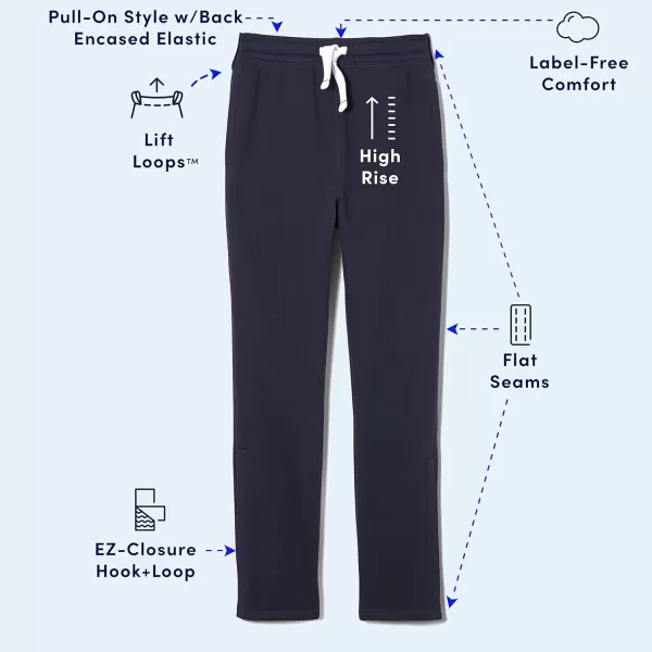 French Toast Kids' Adaptive Fleece Sweatpants with Lift Loops and Pull-Apart Leg Openings