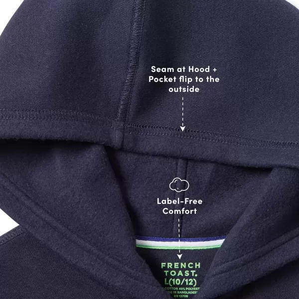 French Toast Kids' Adaptive Long Sleeve Fleece Hoodie with Flat Seams and Hidden Hook and Loop Closure