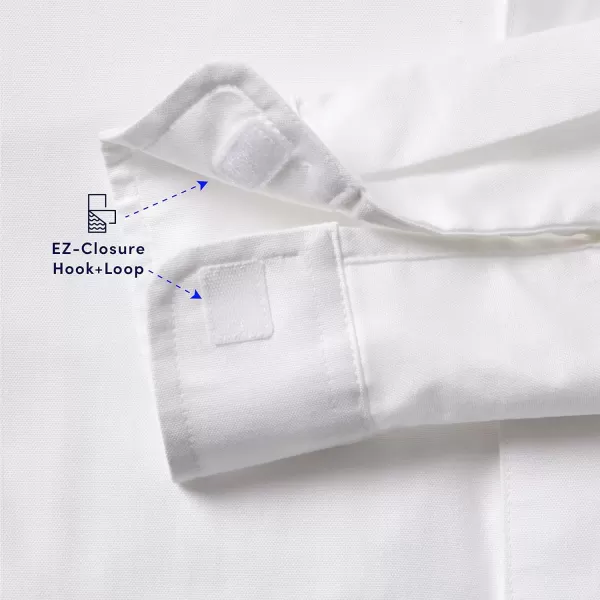 French Toast Kids' Adaptive Long Sleeve Oxford Shirt with Hidden Hook and Loop Placket and Cuffs
