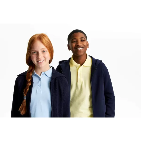 French Toast Pique Polo School Uniform Shirt with Long Sleeves for Boys and Girls