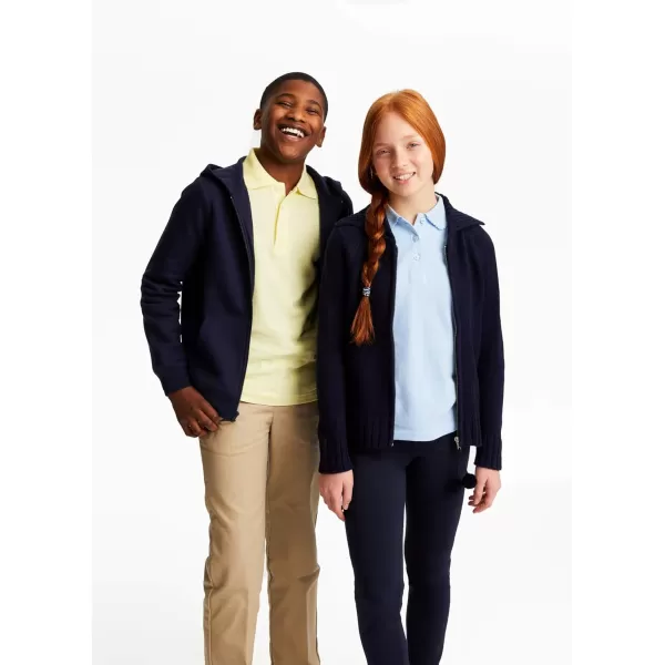 French Toast Pique Polo School Uniform Shirt with Long Sleeves for Boys and Girls