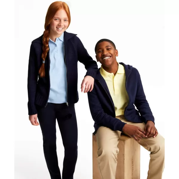 French Toast Pique Polo School Uniform Shirt with Long Sleeves for Boys and Girls