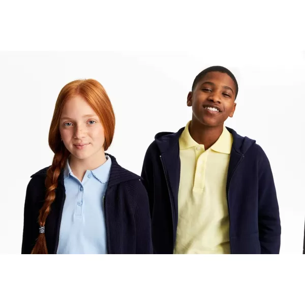 French Toast Pique Polo School Uniform Shirt with Long Sleeves for Boys and Girls
