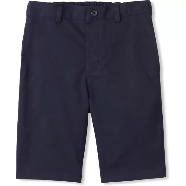 French Toast Boys' Adaptive Flat Front Shorts with Hook and Loop Closure and Elastic Waist)