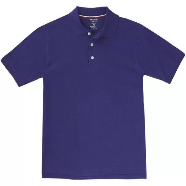 French Toast Boys Short Sleeve Pique Polo Shirt , Black, 10