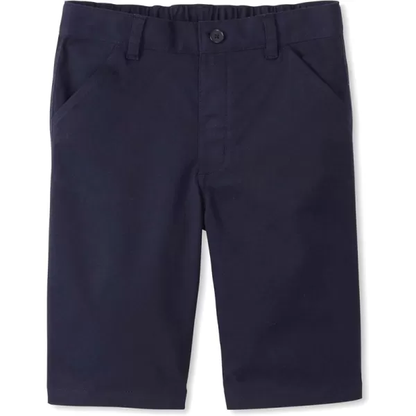 French Toast Girls' Adaptive Stretch Twill Bermuda Short)