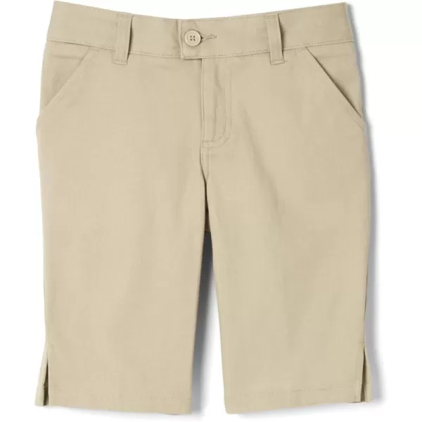 French Toast Girls' Adjustable Waist Stretch Twill Bermuda Short
