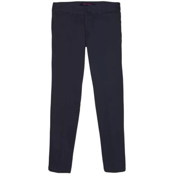 French Toast Girls' Adjustable Waist Stretch Twill Straight Leg Pant 