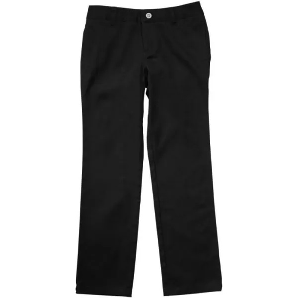 French Toast Girls' Adjustable Waist Stretch Twill Straight Leg Pant 