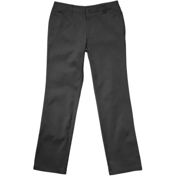 French Toast Girls' Adjustable Waist Stretch Twill Straight Leg Pant 