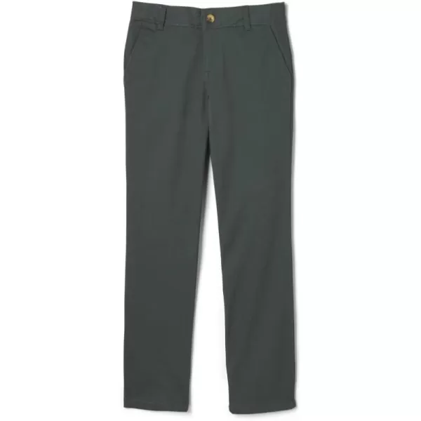 French Toast Girls' Adjustable Waist Stretch Twill Straight Leg Pant 